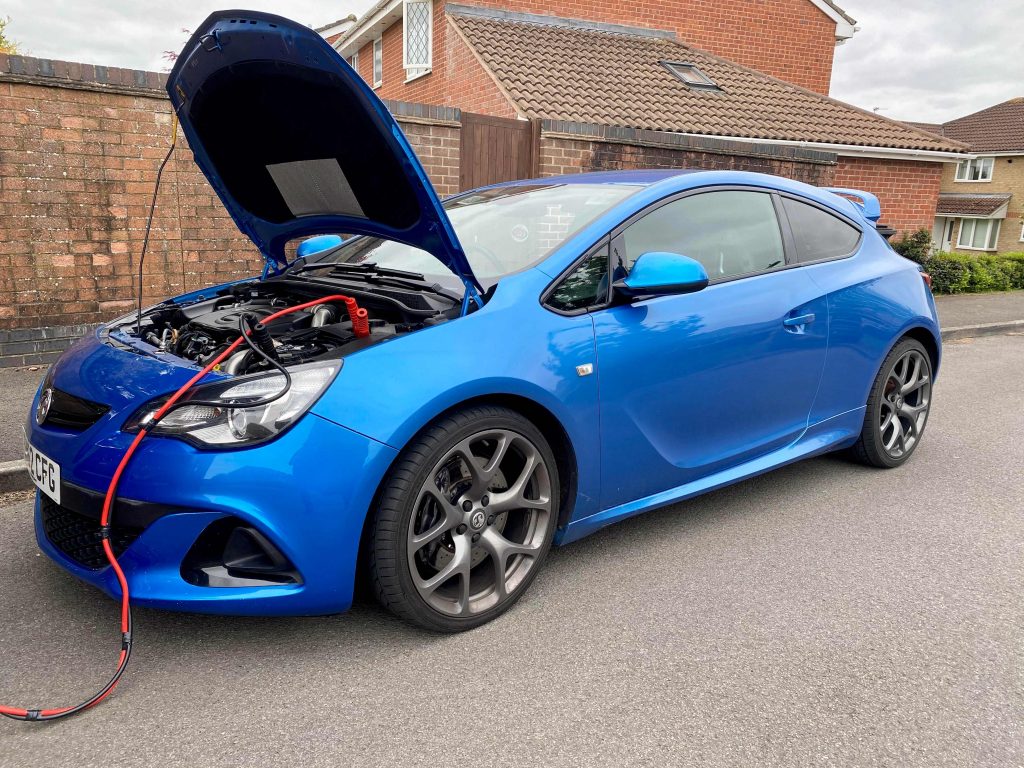 blue vauxhall being remapped